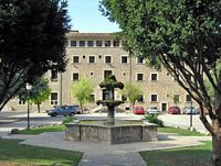 Le monastère de Lluc à Majorque. Fontaine du 15e siècle à Lluc. Cliquer pour agrandir l'image.