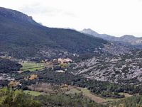 Le monastère de Lluc à Majorque. Situation du monastère de Lluc. Cliquer pour agrandir l'image.