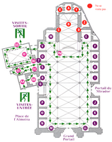 Cathedral of Palma de Mallorca - Map of the Cathedral. Click to enlarge the image.