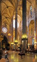 The Cathedral of Palma - Nave north side. Click to enlarge the image.