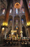Cathedral of Palma de Mallorca - Central Nave. Click to enlarge the image.