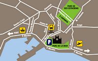 Cathedral of Palma de Mallorca - Location. Click to enlarge the image.