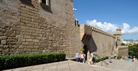 Le palais de l'Almudaina à Palma de Majorque. Remparts. Cliquer pour agrandir l'image.