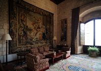 The Almudaina Palace in Palma de Mallorca - Dining Room of the Palace of the King. Click to enlarge the image.