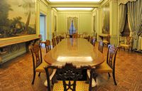 The palace March in Palma - The dining room of the palace. Click to enlarge the image.