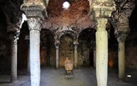 Le sud-est de la vieille ville de Palma de Majorque. Bains arabes. Cliquer pour agrandir l'image.