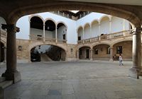 Le sud-ouest de la vieille ville de Palma de Majorque. La Can Berga (Palais de Justice). Cliquer pour agrandir l'image.