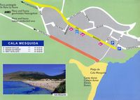 Le village de Cala Mesquida à Majorque. Plan de la localité. Cliquer pour agrandir l'image.