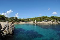 Le village de Cala Rajada à Majorque. La crique de Cala Gat. Cliquer pour agrandir l'image.