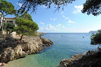 Le village de Cala Rajada à Majorque. La crique de Cala Gat. Cliquer pour agrandir l'image.