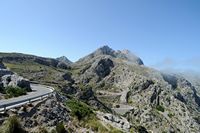 Le village de Sa Calobra à Majorque. Route de Sa Calobra. Cliquer pour agrandir l'image.