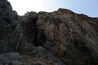 Le village de Sa Calobra à Majorque. Gorges du torrent de Pareis. Cliquer pour agrandir l'image.