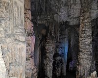 Les Grottes d'Artà à Majorque. La salle de l'Enfer. Cliquer pour agrandir l'image.