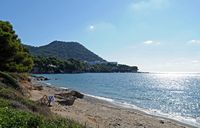 Le village de Costa dels Pins à Majorque. Situation de l'hôtel Punta Rotja. Cliquer pour agrandir l'image.