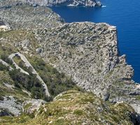 Peninsula and Cape Formentor in Mallorca - La Punta de la Nau. Click to enlarge the image.