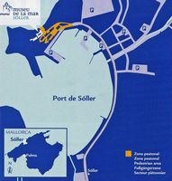 Le village de Port de Sóller à Majorque. Situation du Musée de la Mer. Cliquer pour agrandir l'image.