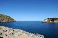 Le village de Port de Sóller à Majorque. La baie de Sóller. Cliquer pour agrandir l'image.