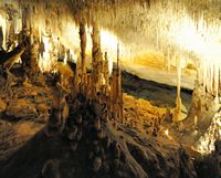 The Dragon Caves in Mallorca - The small lake. Click to enlarge the image.