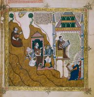 Le sanctuaire de Cura de Randa à Majorque. L'illumination de Ramon Llull à Randa. Cliquer pour agrandir l'image.