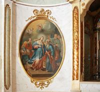 The sanctuary of Gràcia Randa Mallorca - The painting of the Annunciation (author Frank Vincentz). Click to enlarge the image.