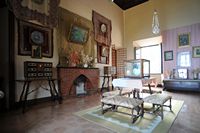 Le domaine de Son Marroig à Majorque. Salle de séjour. Cliquer pour agrandir l'image.