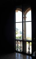 Le domaine de Son Marroig à Majorque. Vue du temple depuis la salle de séjour. Cliquer pour agrandir l'image.