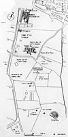 Les ruines de la cité romaine de Pollentia à Majorque. Plan général des ruines. Cliquer pour agrandir l'image.