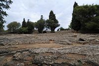 Les ruines de la cité romaine de Pollentia à Majorque. Le théâtre romain. Cliquer pour agrandir l'image.