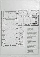 The town of Alcudia in Mallorca - Map of the chapels of the church of Saint-Jacques. Click to enlarge the image.