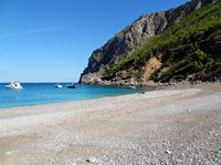 The town of Alcudia in Majorca - The beach of Platja Coll Baix (author Olaf Tausch). Click to enlarge the image.