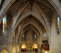 The town of Alcudia in Mallorca - Arch of the Church Saint-Jacques. Click to enlarge the image.