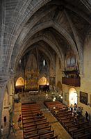 The town of Alcudia in Majorca - The nave of the church of Saint-Jacques. Click to enlarge the image.