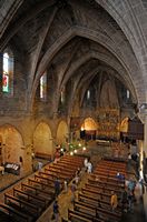 The town of Alcudia in Majorca - The nave of the church of Saint-Jacques. Click to enlarge the image.