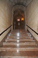 The town of Alcudia in Majorca - Stairs from the balcony of the church of Saint-Jacques. Click to enlarge the image.