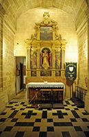 The town of Alcudia in Mallorca - Chapel of St. Vincent Martyr Church of Saint-Jacques. Click to enlarge the image.