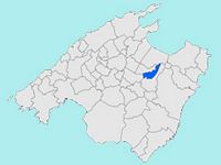 Situation de la commune d'Ariany (auteur Joan M. Borràs). Cliquer pour agrandir l'image.