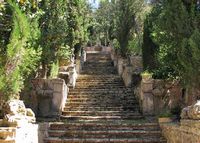 La finca Raixa à Majorque. Escalier baroque de la finca Raixa. Cliquer pour agrandir l'image.