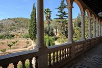 La finca Raixa à Majorque. La loggia du manoir. Cliquer pour agrandir l'image.