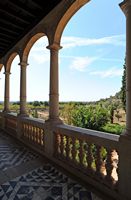 La finca Raixa à Majorque. La loggia du manoir. Cliquer pour agrandir l'image.