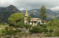 La ville de Bunyola à Majorque. Finca Francisca. Cliquer pour agrandir l'image.