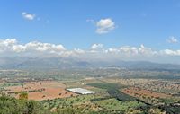 La ville de Campanet à Majorque. Campanet vue depuis Santa Magdalena à Inca. Cliquer pour agrandir l'image.
