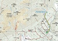 La ville de Campanet à Majorque. Carte de randonnée aux sources d'Ufanes. Cliquer pour agrandir l'image.