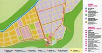 La ville de Campos à Majorque. Le circuit de visite des salines d'es Trenc. Cliquer pour agrandir l'image.