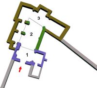 Le château de Capdepera à Majorque. Phases de construction de la chapelle. Cliquer pour agrandir l'image.