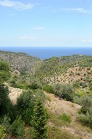 La ville de Deià à Majorque. Côte de Deià. Cliquer pour agrandir l'image.