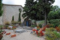 La ville de Deià à Majorque. Cimetière de Deià. Cliquer pour agrandir l'image.