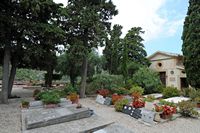 La ville de Deià à Majorque. Cimetière de Deià. Cliquer pour agrandir l'image.
