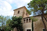 La ville de Deià à Majorque. Église de Deià. Cliquer pour agrandir l'image.