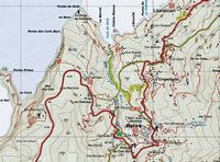 La ville de Deià à Majorque. Randonnée du Cami des Ribassos à Deià. Cliquer pour agrandir l'image.