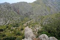 La ville d'Escorca à Majorque. Serra d'Alfàbia près d'Escorca. Cliquer pour agrandir l'image.